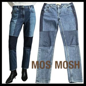 Mos Mosh Corney Patch Jeans Mid-Rise Taper Leg Jeans (29x30)